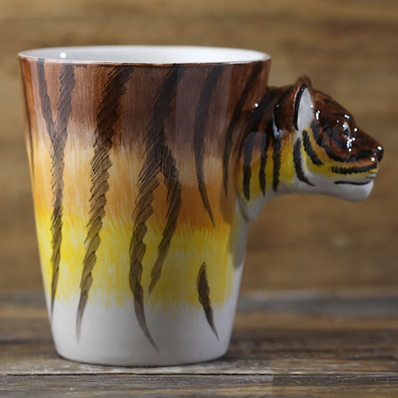 Hand-painted 3D Tiger Mug 7oz