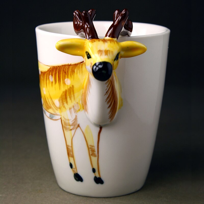 Hand-painted 3D Roe Deer Mug 7oz