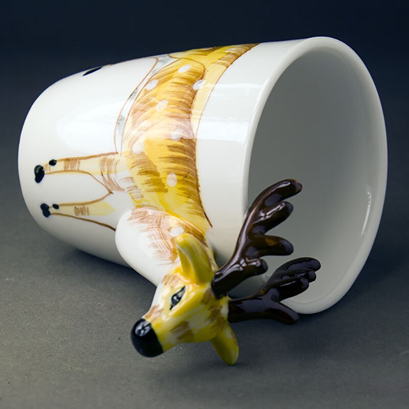 Hand-painted 3D Roe Deer Mug 7oz