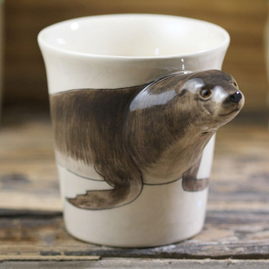 Hand-painted 3D Seal Mug 7oz