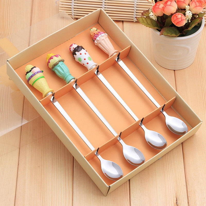 Ice Cream Spoon 4-piece Gift Set