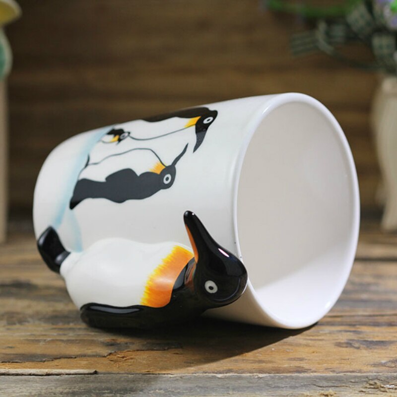 Hand-painted 3D Penguin Mug 7oz