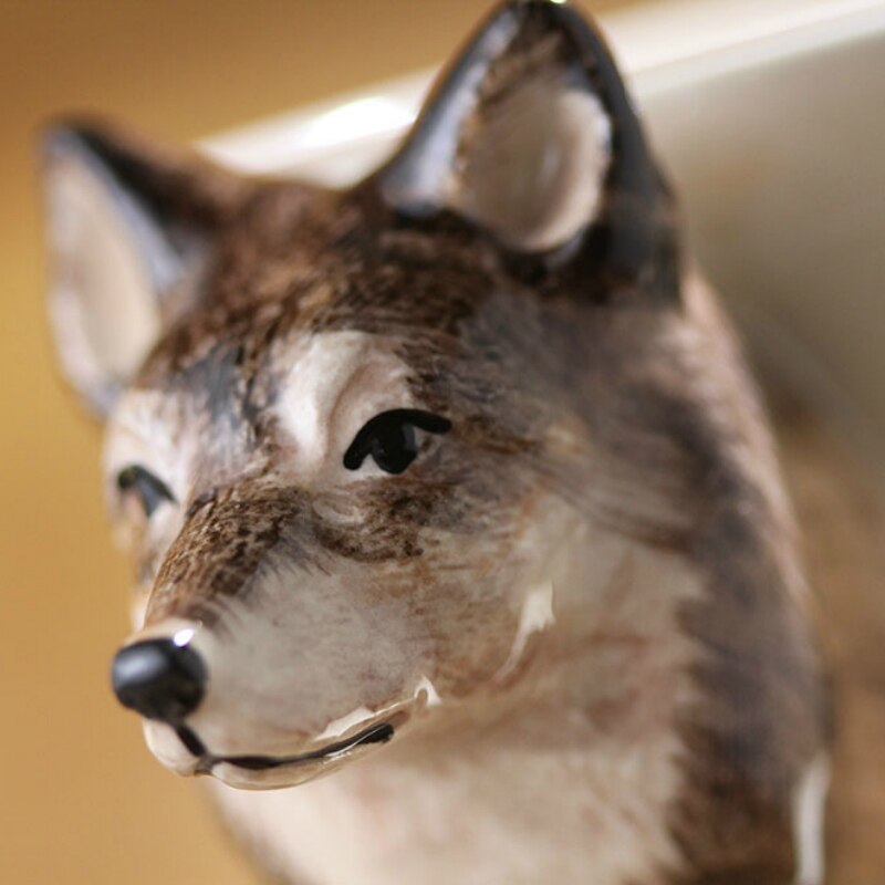 Hand-painted 3D Wolf Mug 7oz