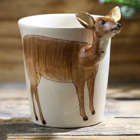 Hand-painted 3D Deer Mug 7oz