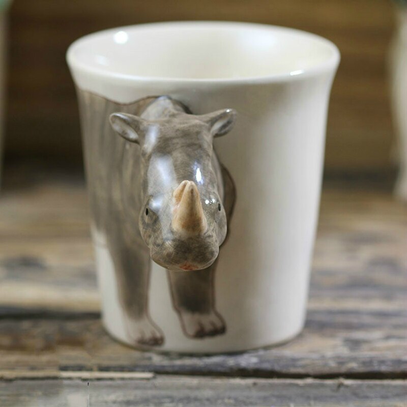 Hand-painted 3D Rhinoceros Mug 7oz