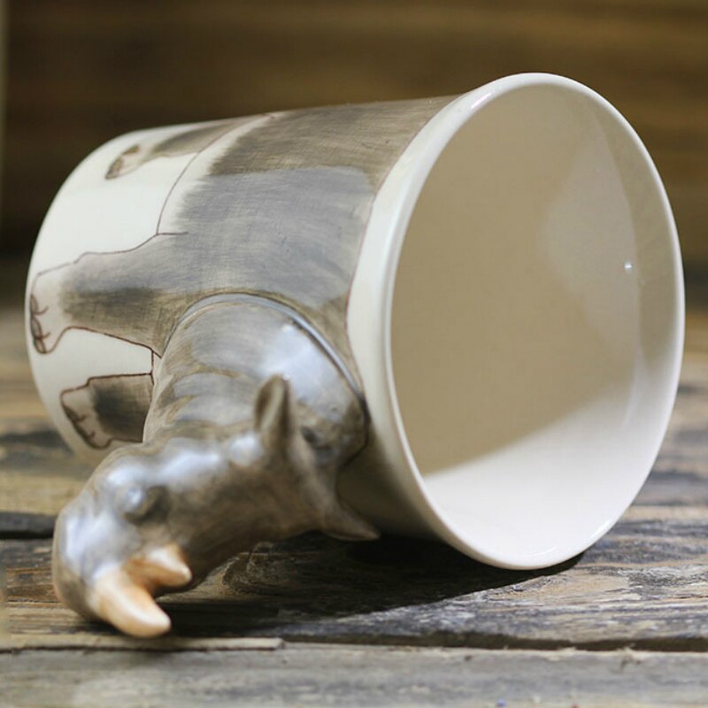 Hand-painted 3D Rhinoceros Mug 7oz