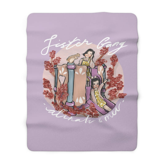 Custom Artistic Half-Body Pet Sherpa Blanket (2 sizes)