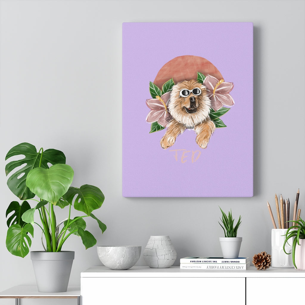 Custom Artistic Half-Body Pet Canvas (10 sizes)