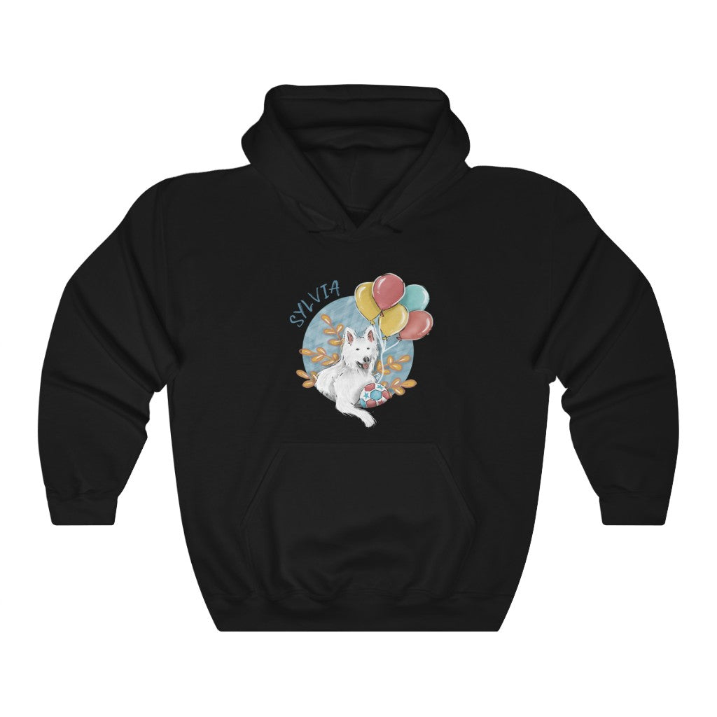 Unisex Hand-drawn Artistic Half-Body Style Pet Illustration Hoodie