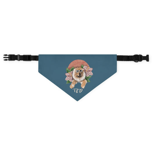 Custom Artistic Half-Body Style Pet Illustration Bandana (3 sizes)