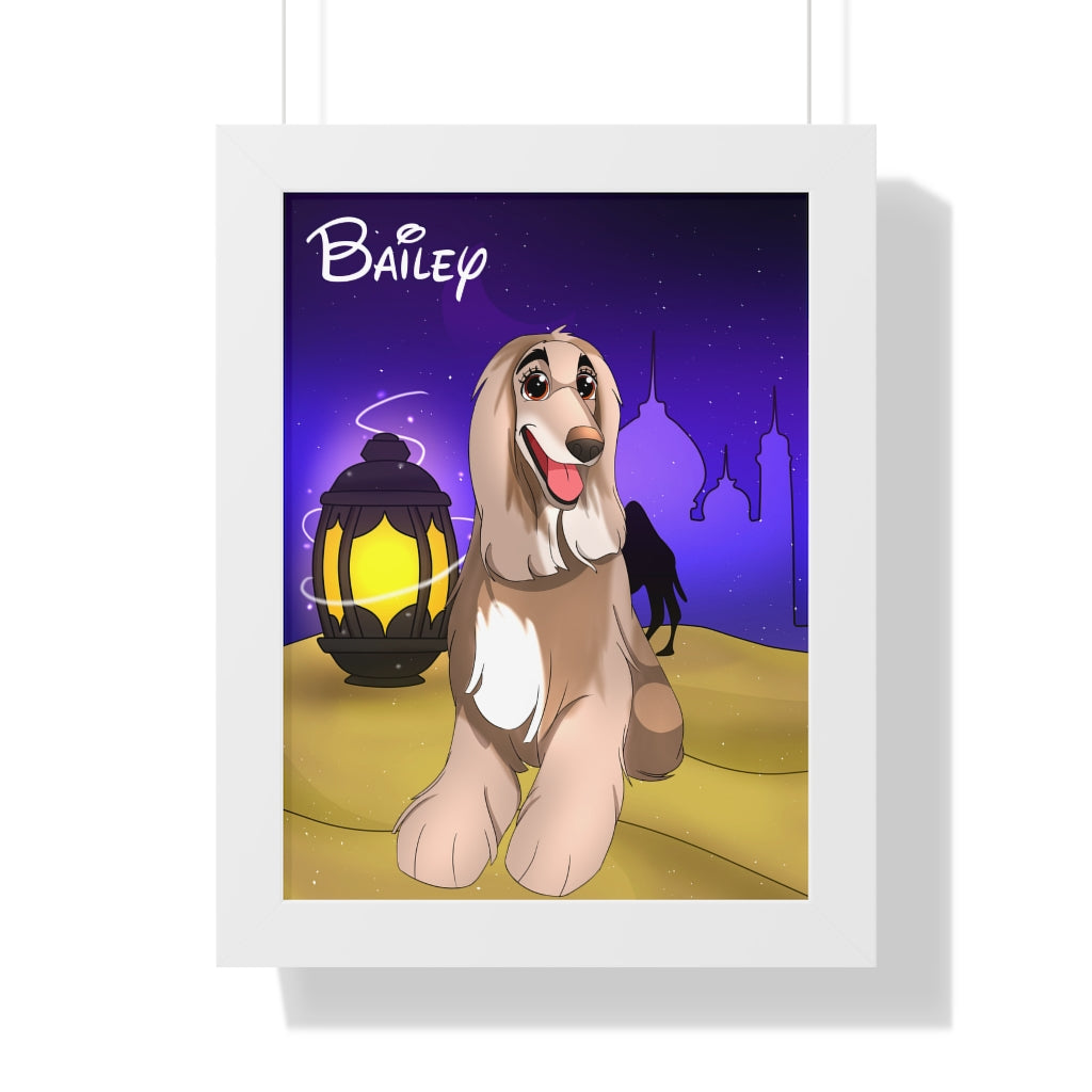 Disney Style Framed Vertical Pet Poster (6 sizes)