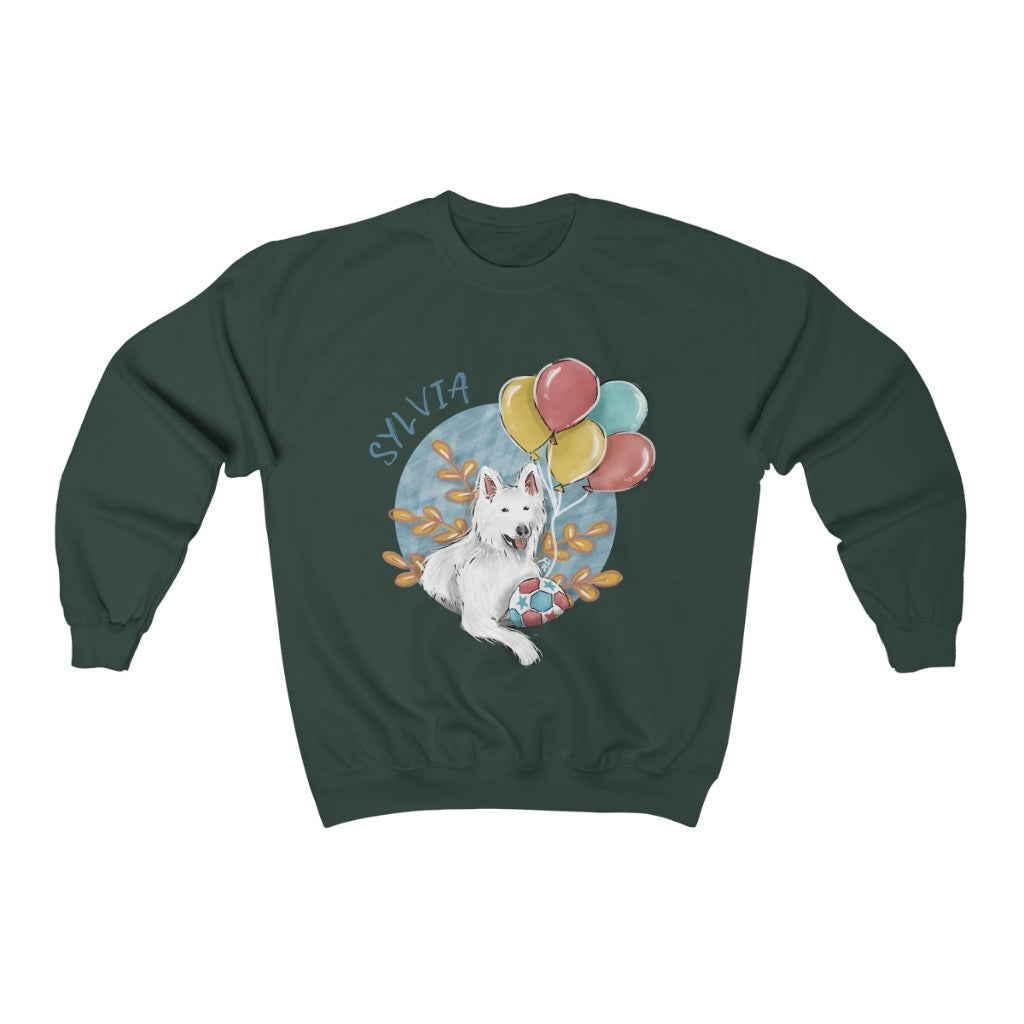 Unisex Hand-drawn Artistic Half-Body Style Pet Illustration Sweatshirt