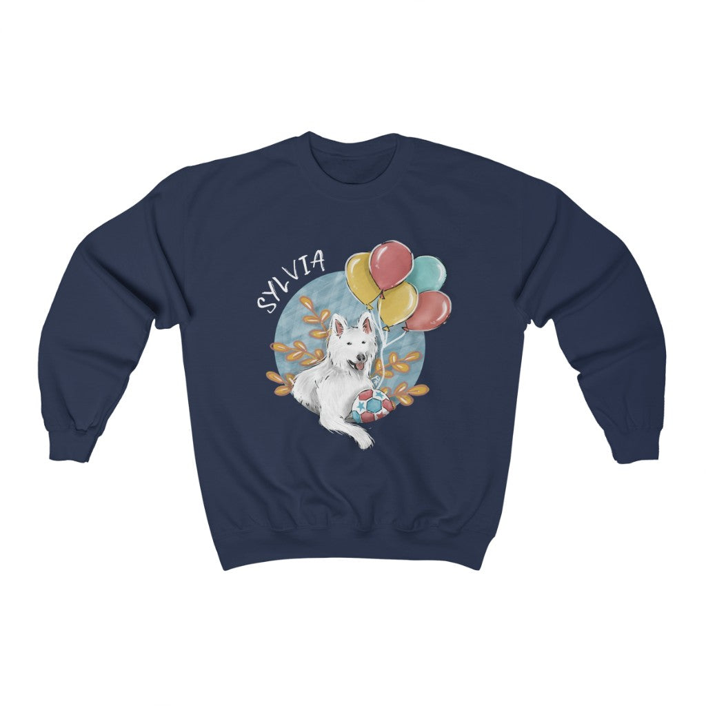 Unisex Hand-drawn Artistic Half-Body Style Pet Illustration Sweatshirt