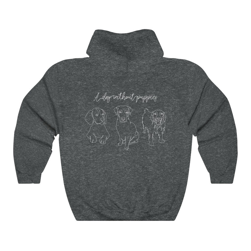 Unisex A Day Without Coffee Is Like ... A Day Without Puppies Double-sided Hoodie