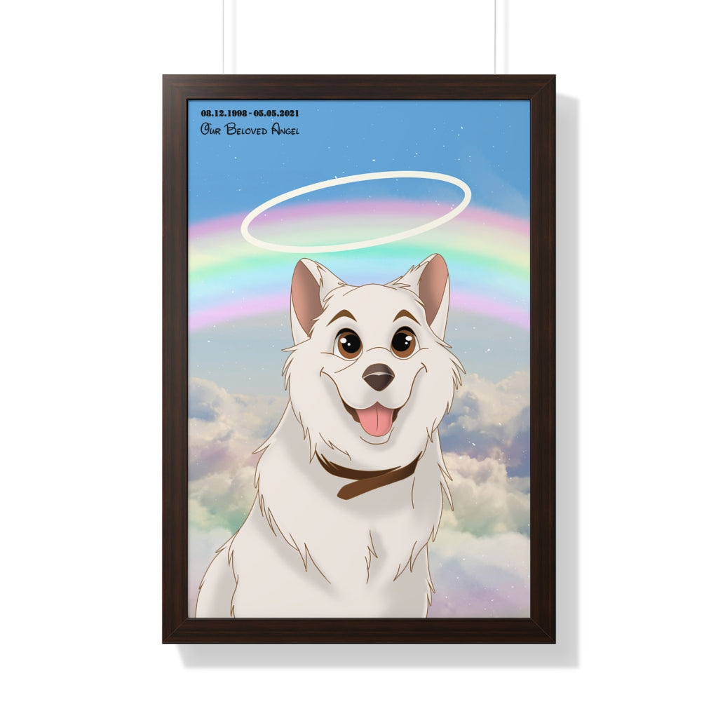 Disney Style Framed Vertical Pet Poster (6 sizes)