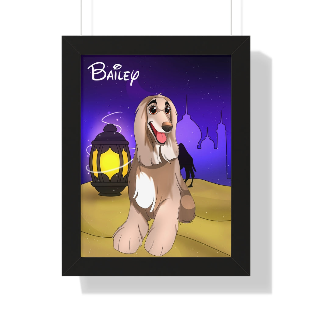 Disney Style Framed Vertical Pet Poster (6 sizes)