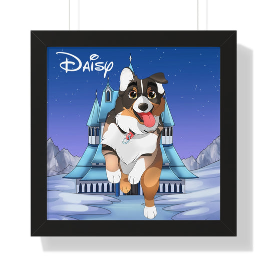 Disney-Style Framed Horizontal Pet Poster (6 sizes)