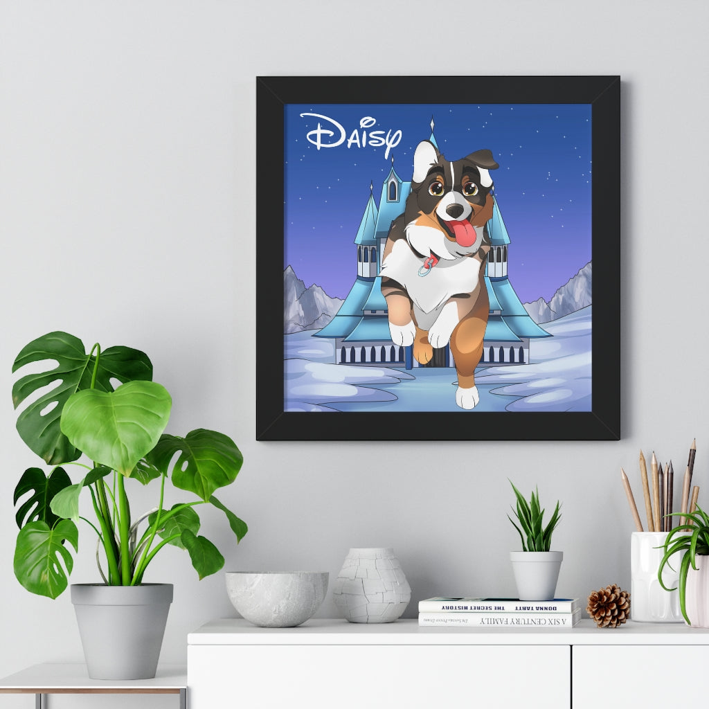 Disney-Style Framed Horizontal Pet Poster (6 sizes)