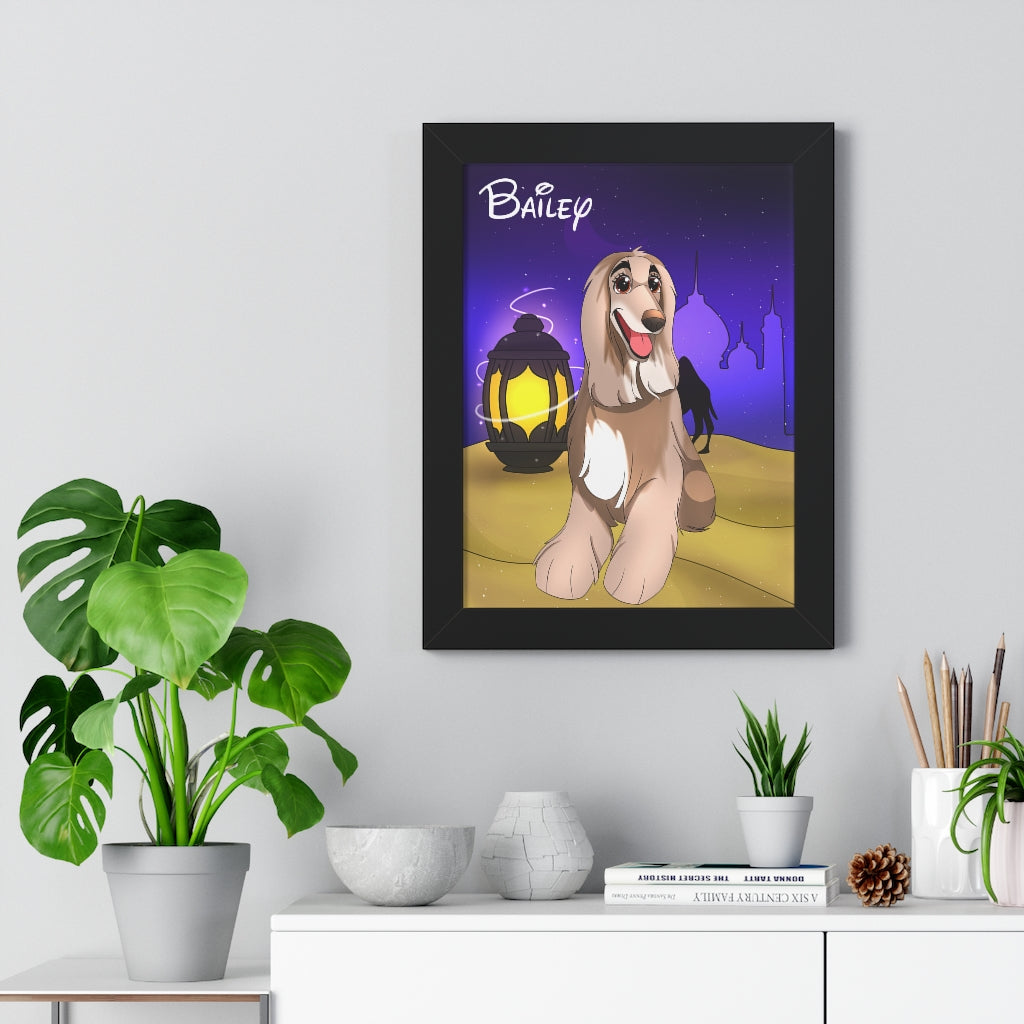 Disney Style Framed Vertical Pet Poster (6 sizes)