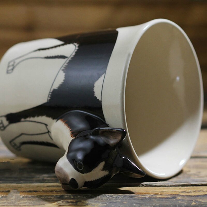 Hand-painted 3D Boston Terrier Mug 8.8oz