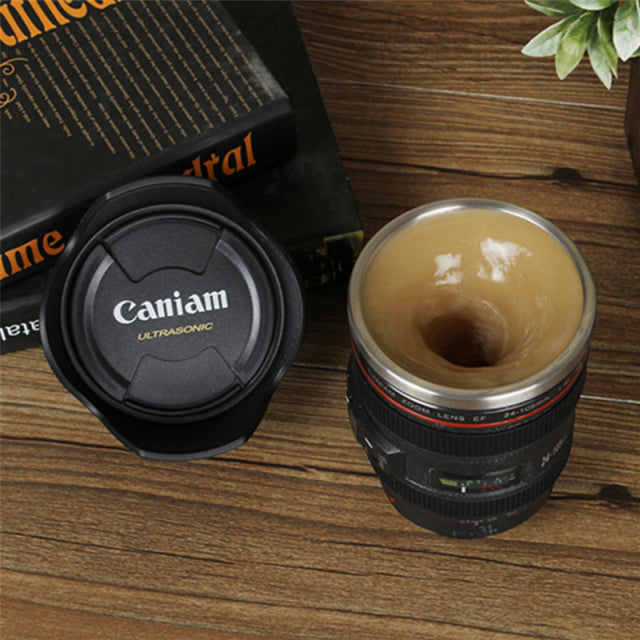 Camera Lens Self Stirring Mug 10.2oz