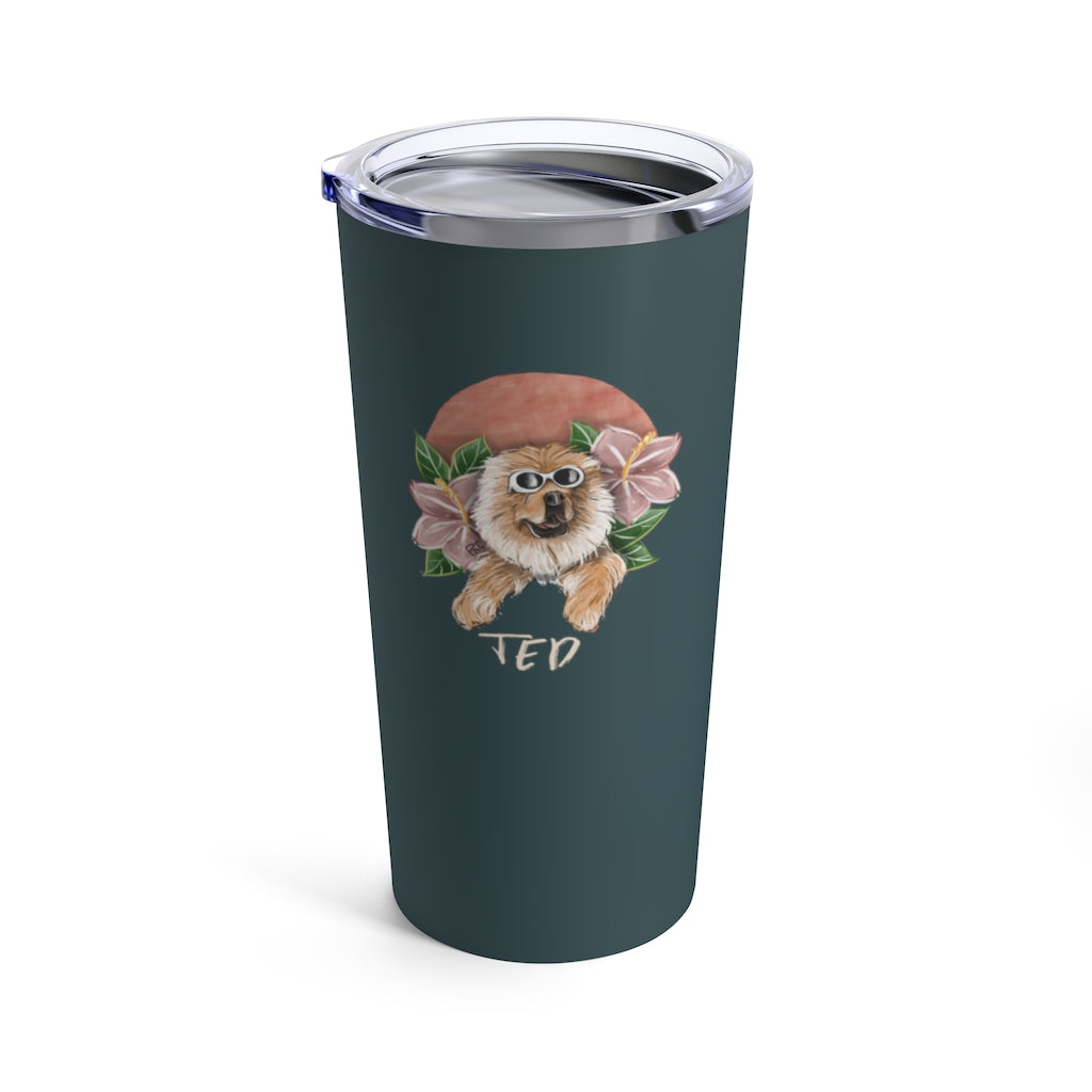 Hand-drawn Artistic Style Half-Body Pet Tumbler 20oz