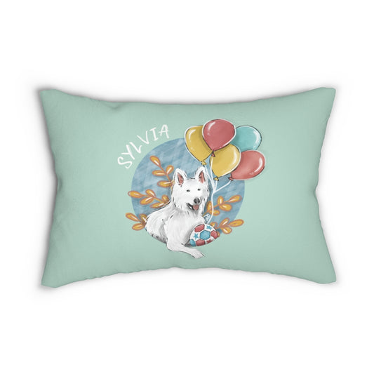 Hand-drawn Artistic Style Half-Body Style Pet Lumbar Pillow (14” x 20”)