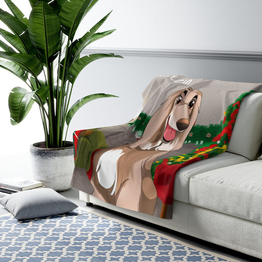 Hand-drawn Disney Style Pet Sherpa Blanket (2 sizes)