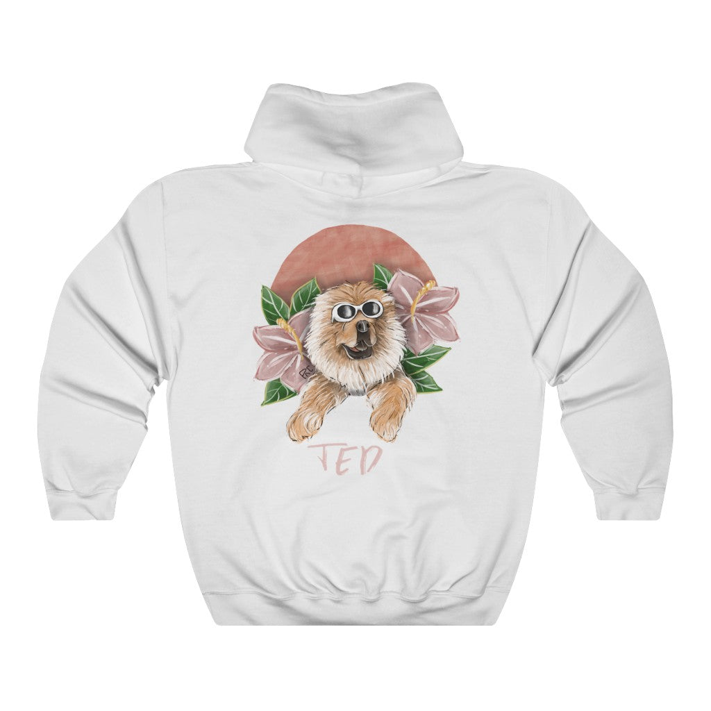 Unisex Hand-drawn Artistic Half-Body Style Pet Illustration Hoodie