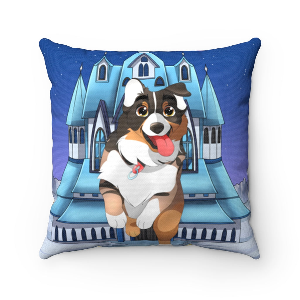 Custom Hand-drawn Disney Style Pet Illustration Pillow (4 sizes)