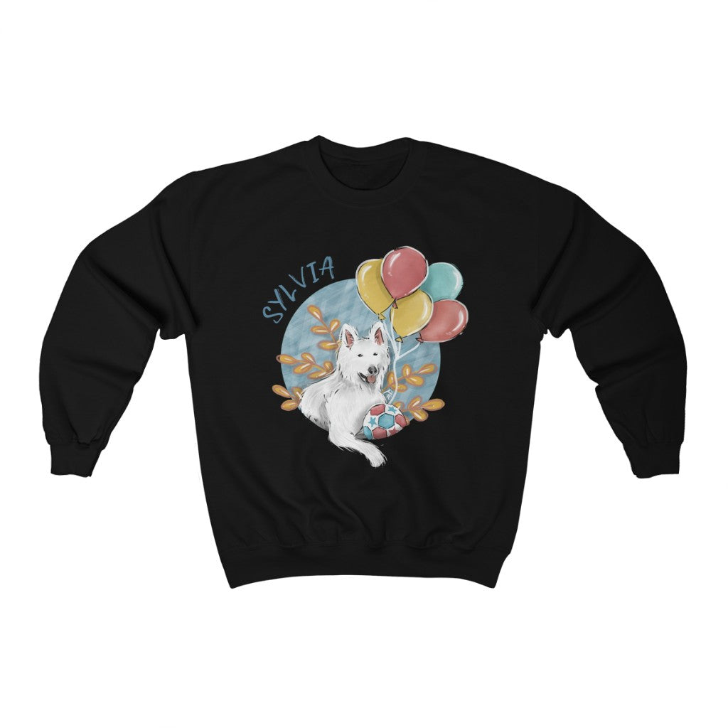 Unisex Hand-drawn Artistic Half-Body Style Pet Illustration Sweatshirt