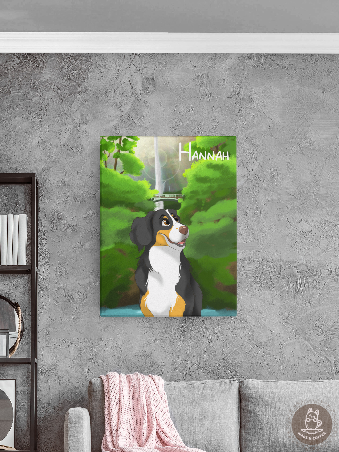 Hand-drawn Disney Style Pet Canvas (10 sizes)