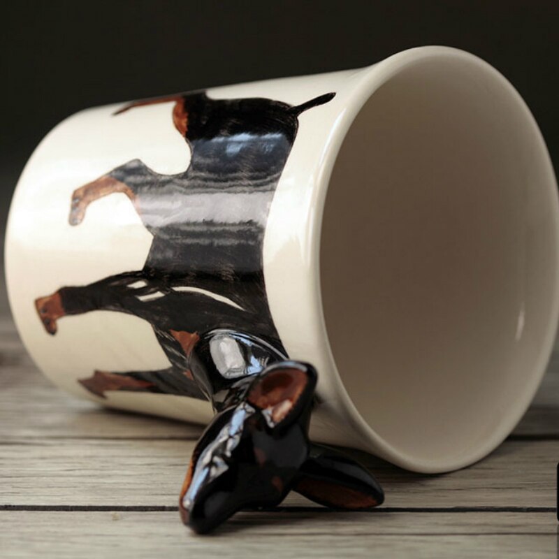 Hand-painted 3D Miniature Pinscher Mug 10.6oz