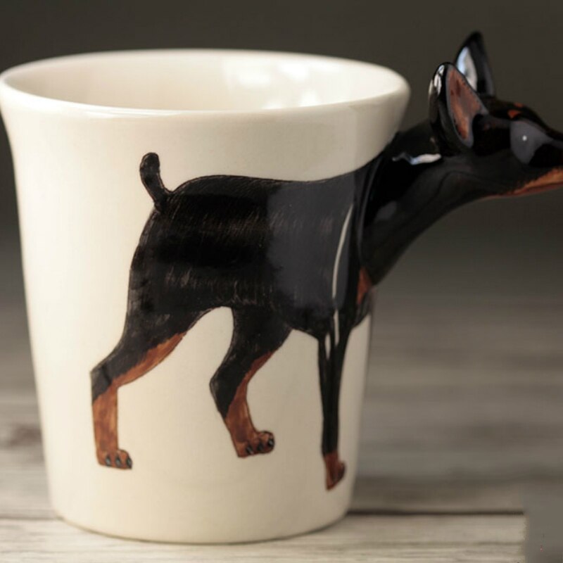 Hand-painted 3D Miniature Pinscher Mug 10.6oz