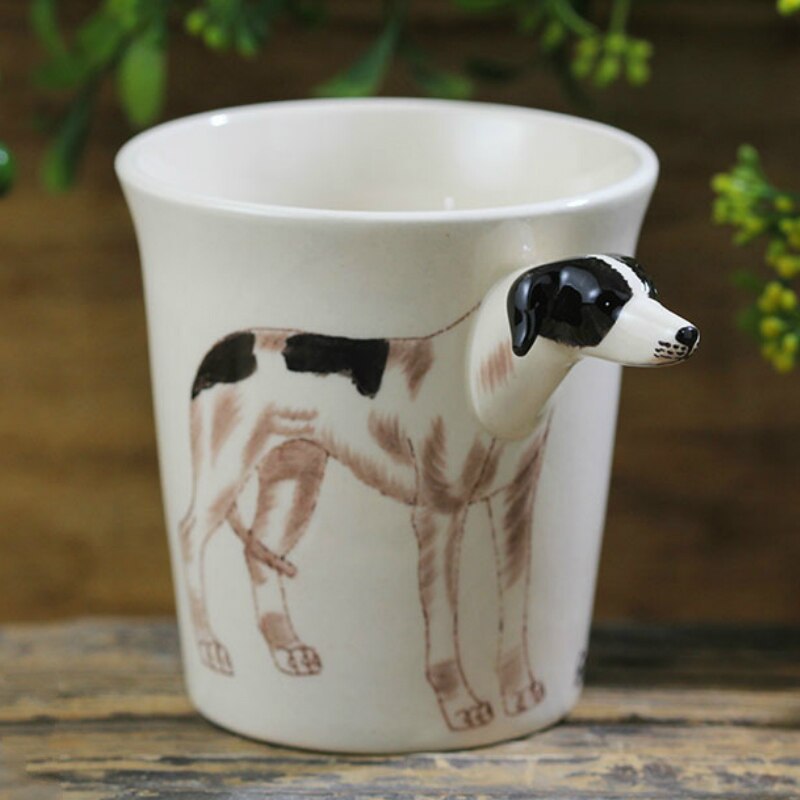 Hand-painted 3D Greyhound Mug 8.8oz