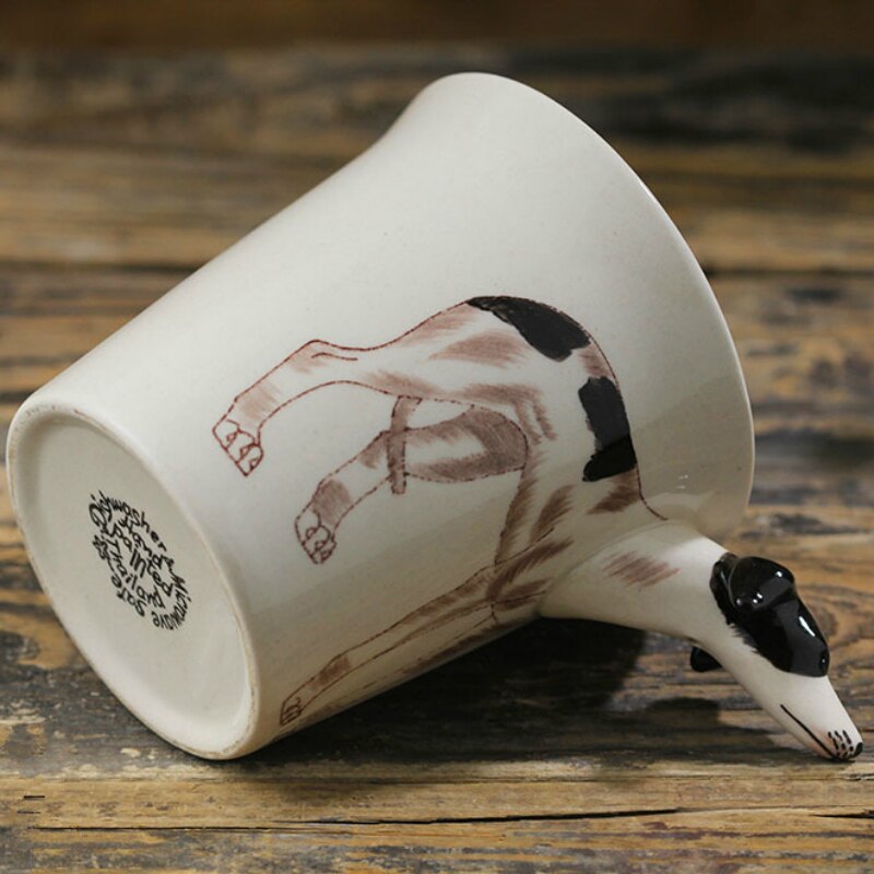 Hand-painted 3D Greyhound Mug 8.8oz