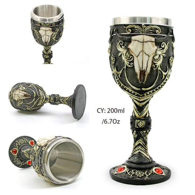 Hand-painted Viking Goblets 6.7oz