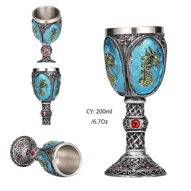 Hand-painted Viking Goblets 6.7oz