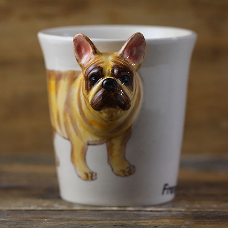 Hand-painted 3D French Bulldog Mug 8.5oz