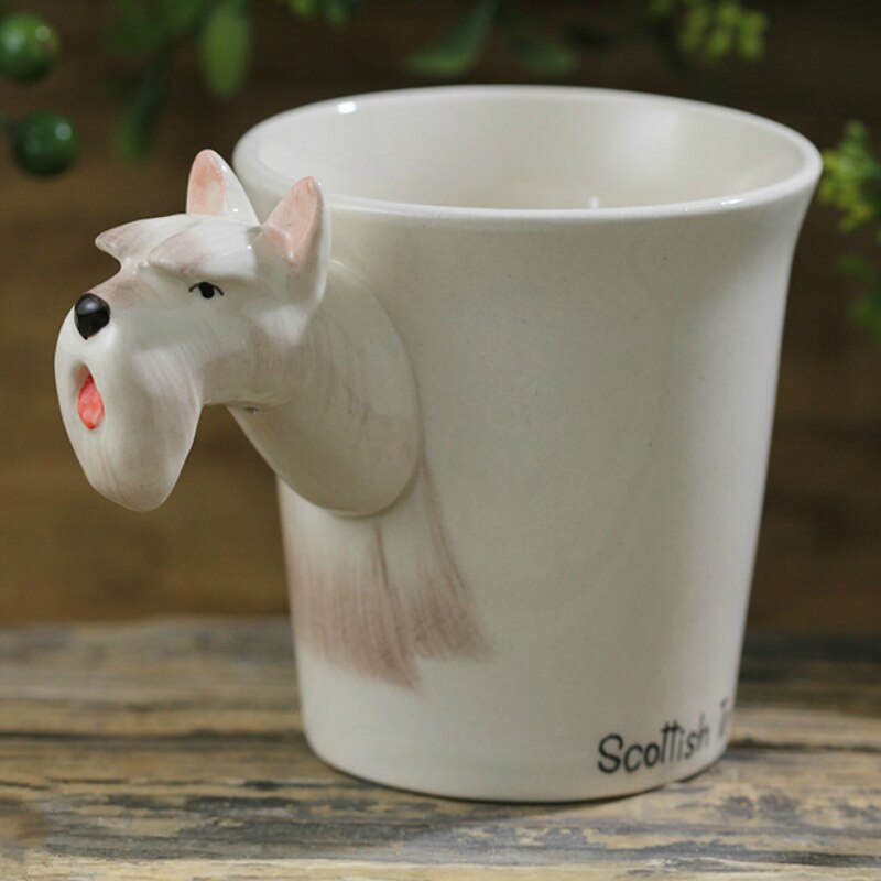 Hand-painted 3D White Scottish Terrier Mug 10.6oz