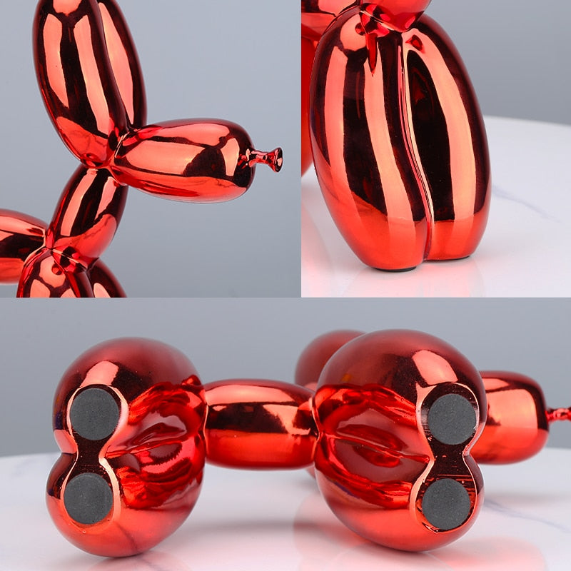 Electroplated Puppy Balloon Sculpture