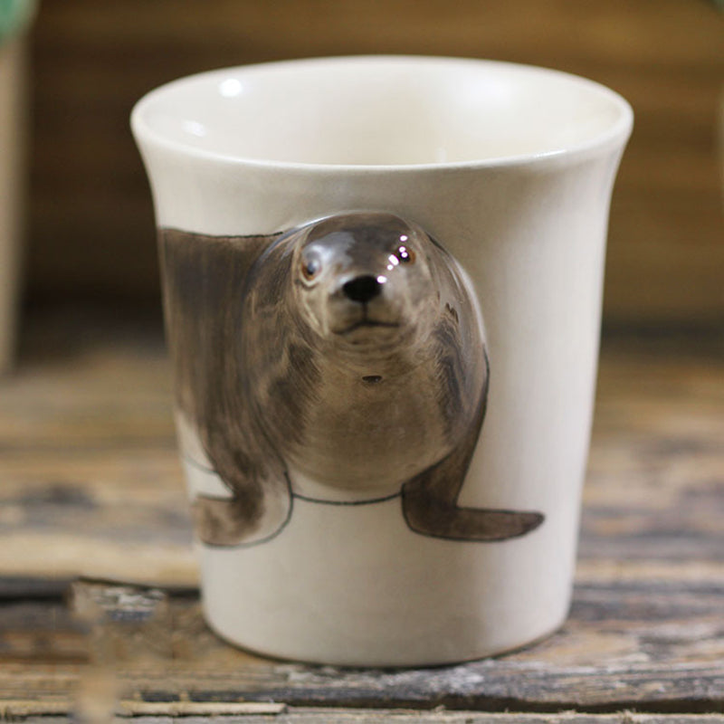 Hand-painted 3D Seal Mug 7oz