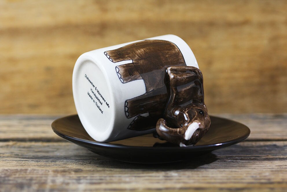 Hand-painted 3D Elephant Expresso Cup 3.4oz