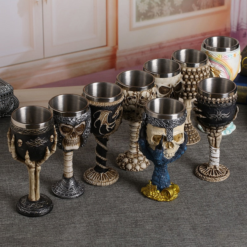 Hand-painted Viking Goblets 6.7oz