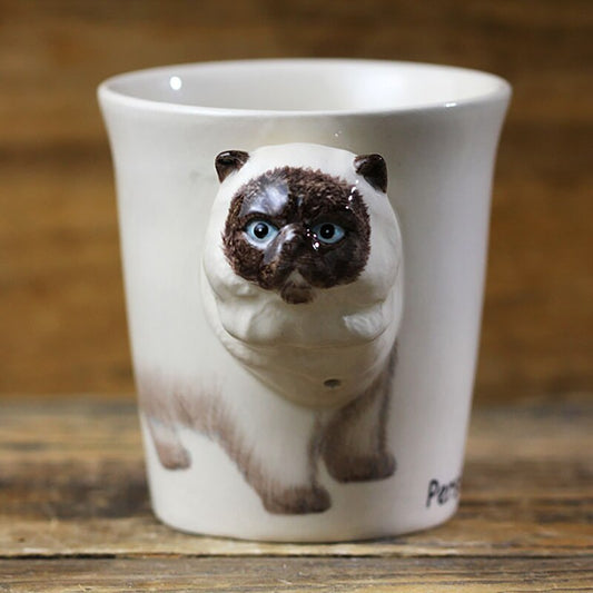 Hand-painted 3D Persian Cat Mug 7oz