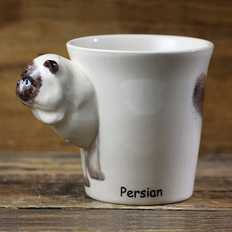 Hand-painted 3D Persian Cat Mug 7oz