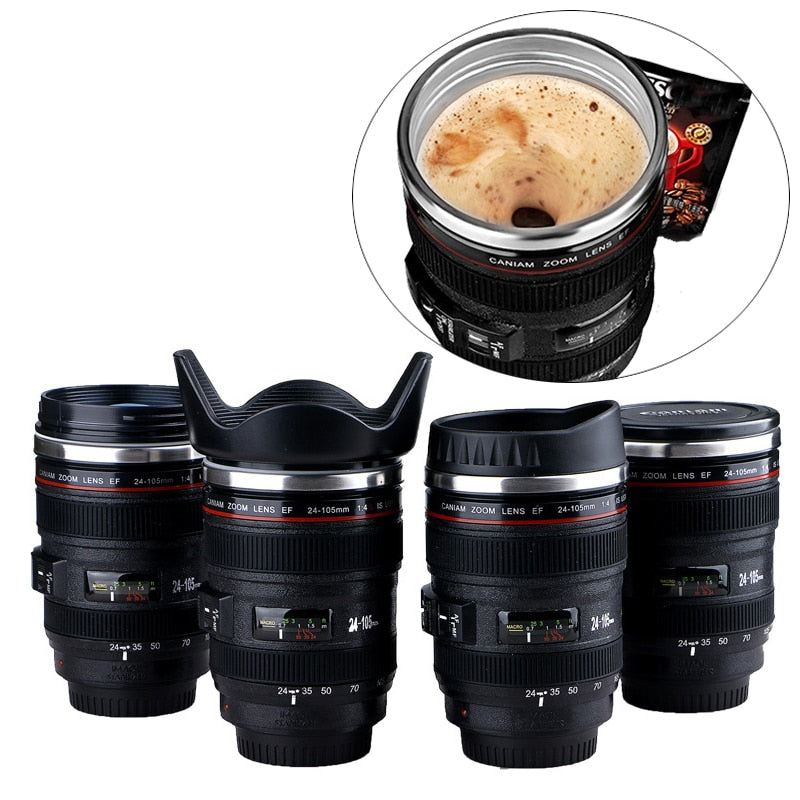 Camera Lens Self Stirring Mug 10.2oz