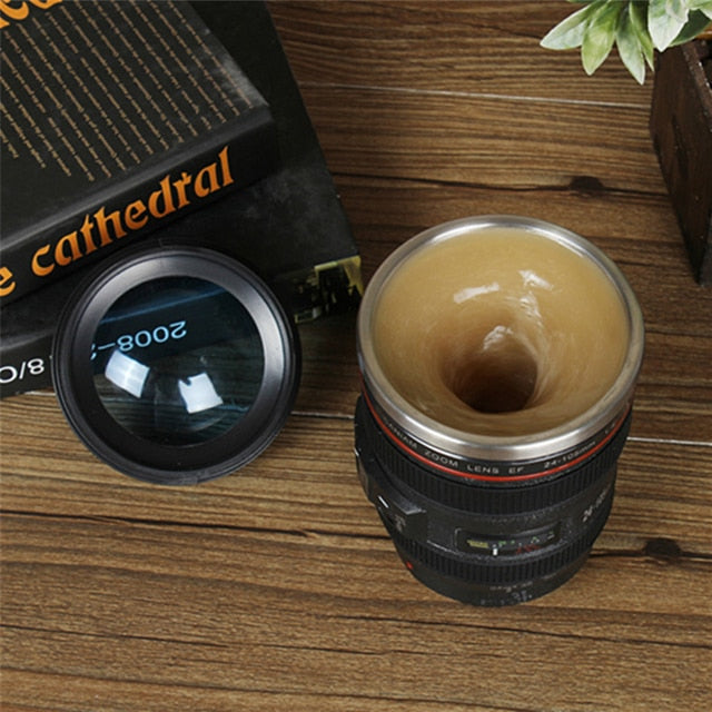 Camera Lens Self Stirring Mug 10.2oz