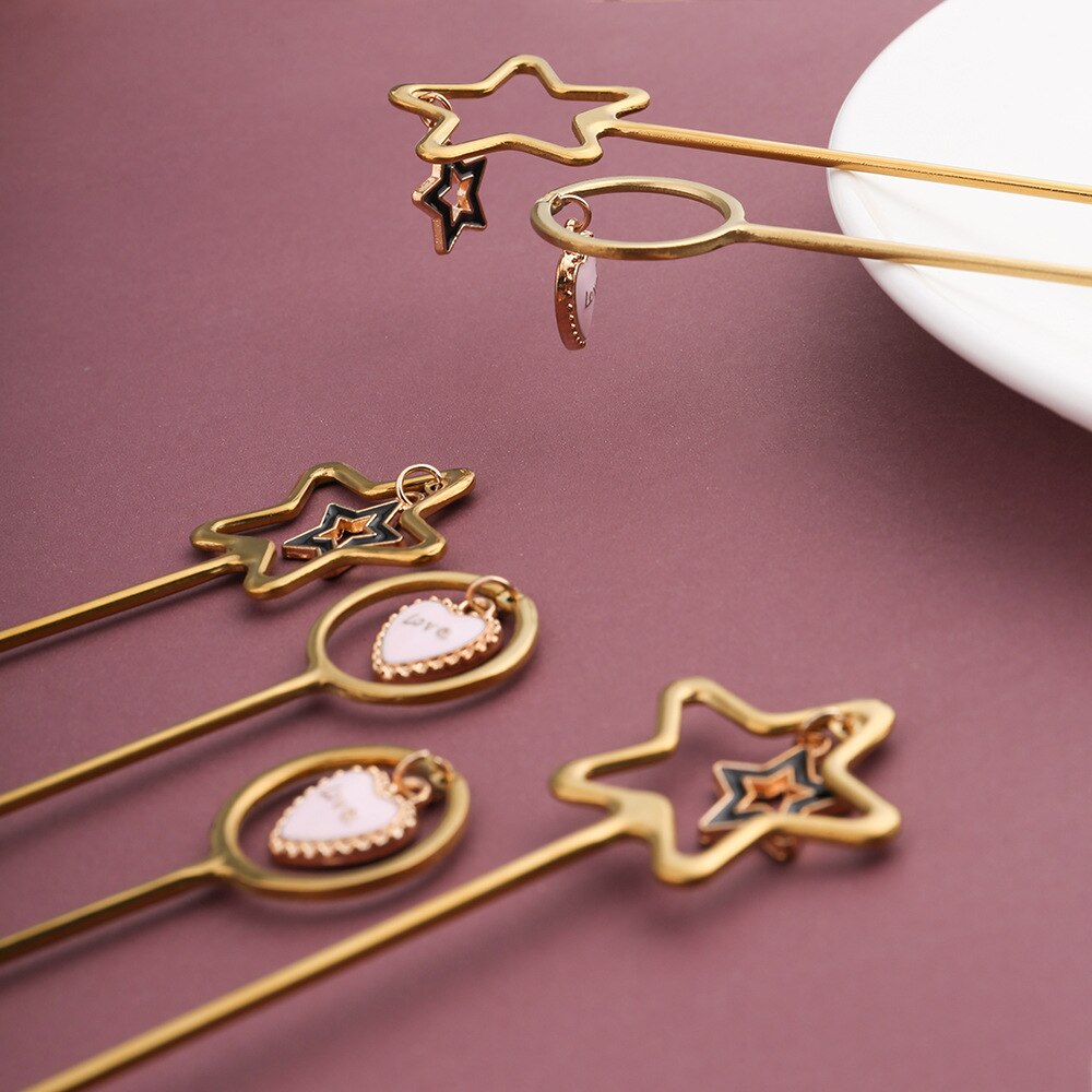 Star/ Heart Pendant Spoon & Fork 2-piece Gift Set