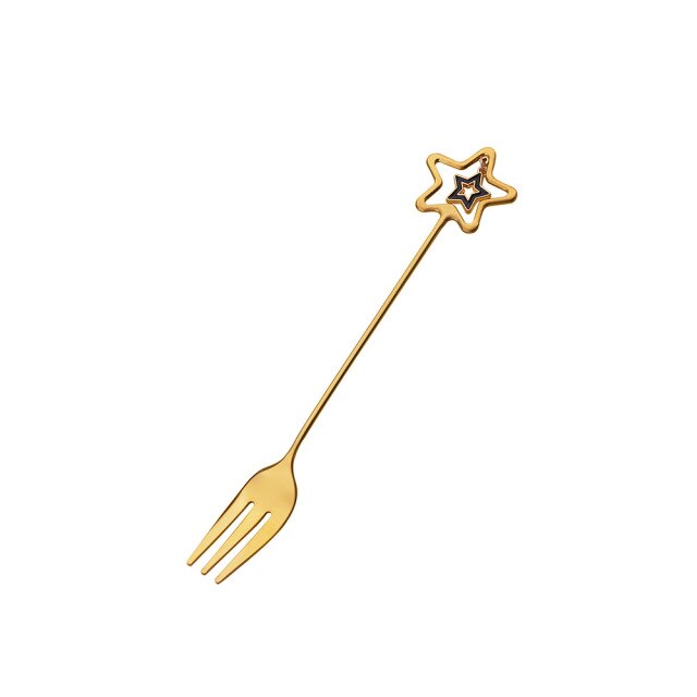 Star/ Heart Pendant Spoon & Fork 2-piece Gift Set